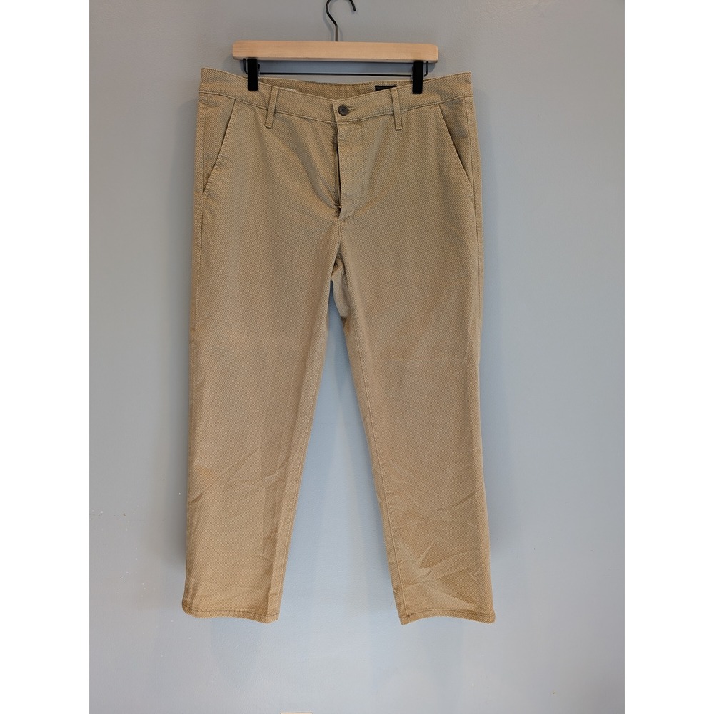 AG Adriano Goldschmied The Marshall Slim Chino‎ Pants Tan Herringbone Mens 36R